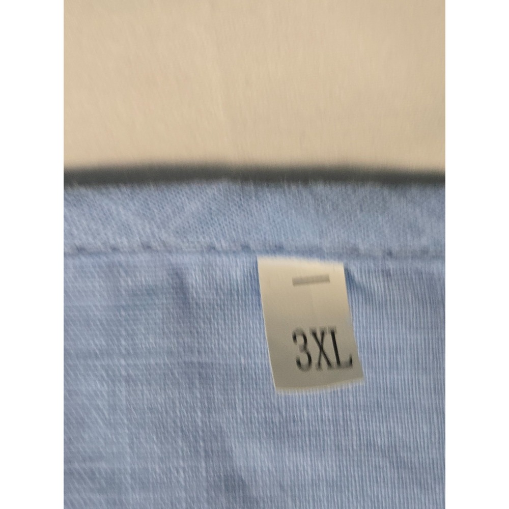 Light Blue Embroidered Eyelet Lace Peasant Top Sz 3XL Boho Cottagecore Prairie - Picture 15 of 16